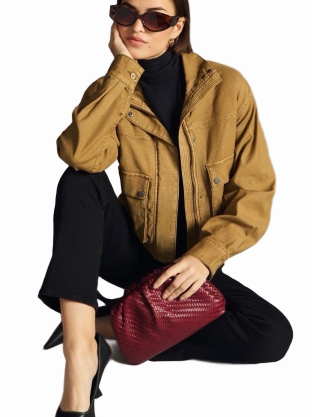 Pilcro and the Letterpress Camel Utility Jacket